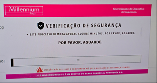 Exemplo de mensagem fraudulenta