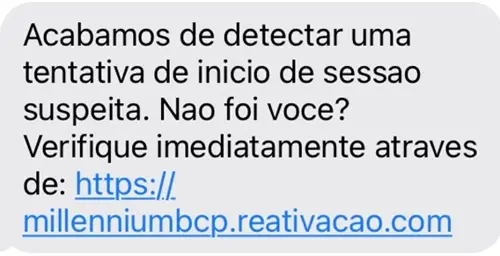 SMS fraudulento