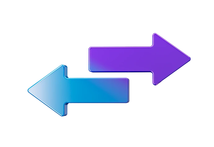 icon seta para esquerda e seta para direita