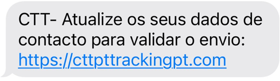 SMS fraudulento