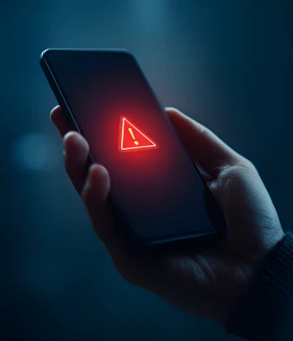 Mãos a mexer num telemóvel