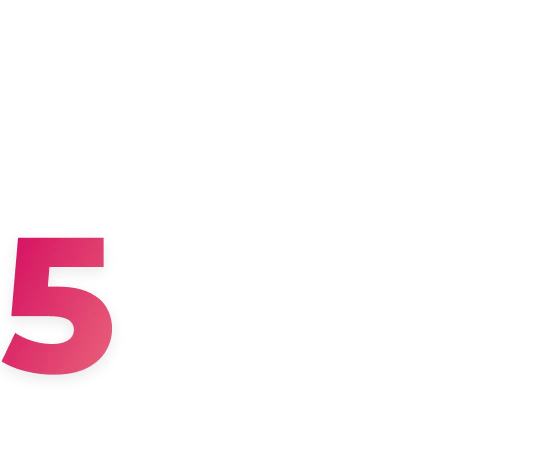 Número 5 na cor cerise