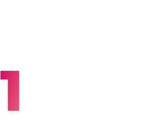 Número 1 na cor cerise