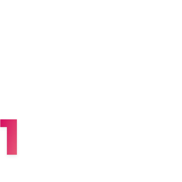 Número 1 na cor cerise