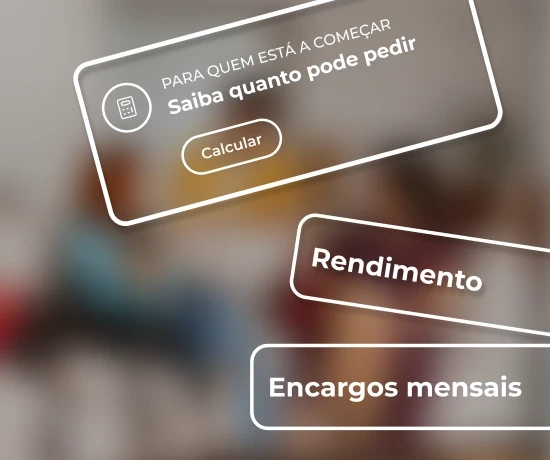Campos para calcular crédito habitação: rendimento e encargos mensais