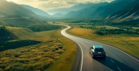 Automóvel numa estrada