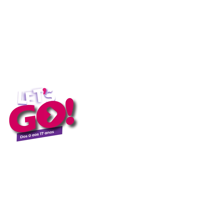 logo "Let's GO!" do Millennium bcp, dos 0 aos 17 anos